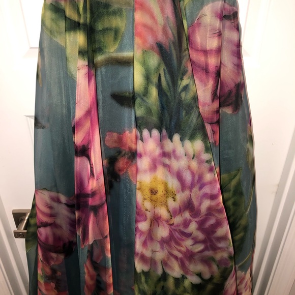 New Geisha Designs x Anthropologie Off-The-Shoulder Floral Appliqué Dress sz XS - Picture 8 of 12